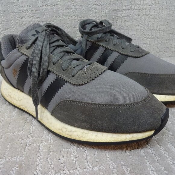 ADIDAS Iniki Men’s Size 11 US Gray Four Core Black Athletic Running Shoes BY9732 - Picture 7 of 11